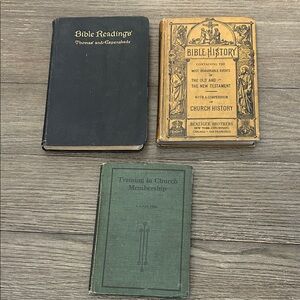 Vintage Antique religious books Southern Baptist Catholic Public School Bible 3